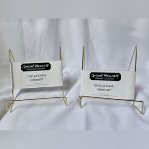 Set of 2 Gold Display Easels